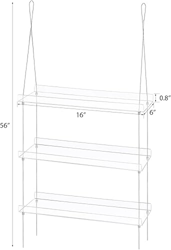 Miniatura 3 de Sumerflos Cajas de ventana de acrílico de 3 niveles para ventanas, estantes de plantas de ventana colgantes de acrílico, ventanas interiores,