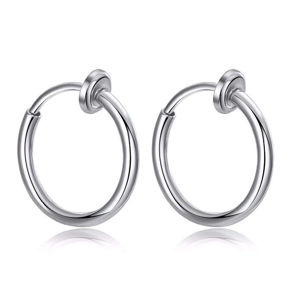 pkfashion Stainless Steel Silver Non-Precious Metal Men Fashion Ear Stud (Non_Piercing) for Men and Women-picture-55