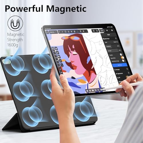 Image of for iPad (A16) 11th Generation Case 11 Inch 2025, iPad 10th Gen Case 10.9 Inch 2022, Convenient Magnetic Attachment, Two-Way Trifold Stand, Slim Tablet Cover Protection, Auto Sleep /Wake