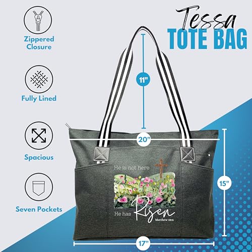 Bolsa Tote grande para mujer con cierre miniatura 3