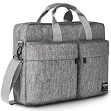 [KINGSLONG] パソコンブリーフケース ノートパソコンケース ノートパソコンバッグ パソコンケース 360°超強保護ケース 耐衝撃 電源用コンセントやマウス収納可 2WAY ショルダー 手提げ pcバッグ 男女兼用 ノートパソコン 収納ケース 17/17.3インチ対応 多機種対応 通勤 通学 グレー