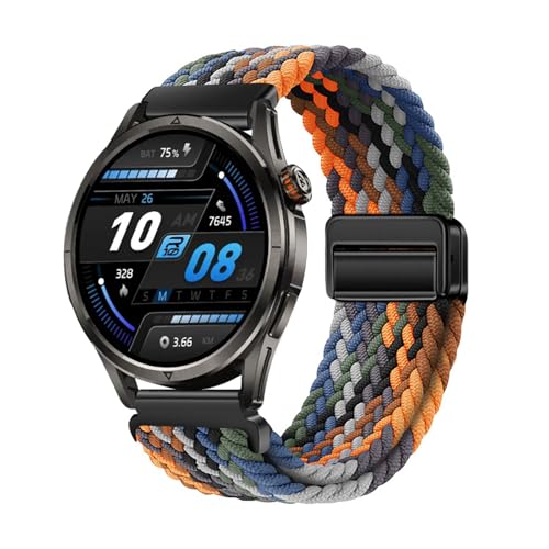 編組ソロループ弾性ストラップ対応 KOSPET MAGIC R10 用交換バンドクイックリース時計ナイロンストラップ替えベルト磁気バックル換えベルトマグネットコンパチブルシャオミ KOSPET MAGIC R10 伸縮性交換レディース メンズ (26)