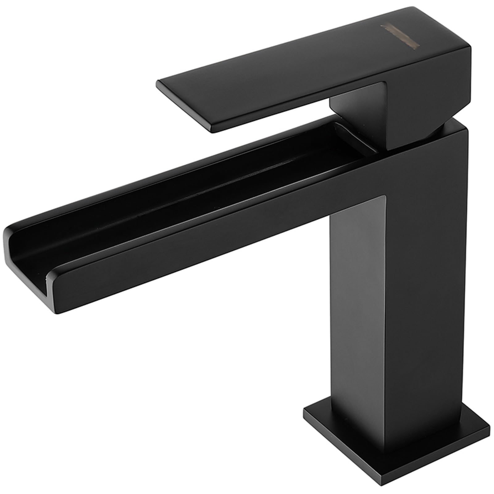 ANVLOJRIH Bathroom Sink Taps Basin Mixer Tap Waterfall Bathroom Faucets Basin Sink Mono Mixer Black Cloakroom Tap Single Lever