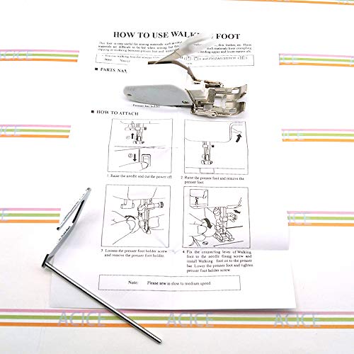 Prensatela Walking Foot Even Feed para maquina de coser miniatura 5