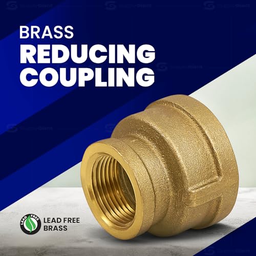 Image of Everflow Supplies BRRC2004-NL 2 X 1-1 /2-Inch Brass Reducing Coupling