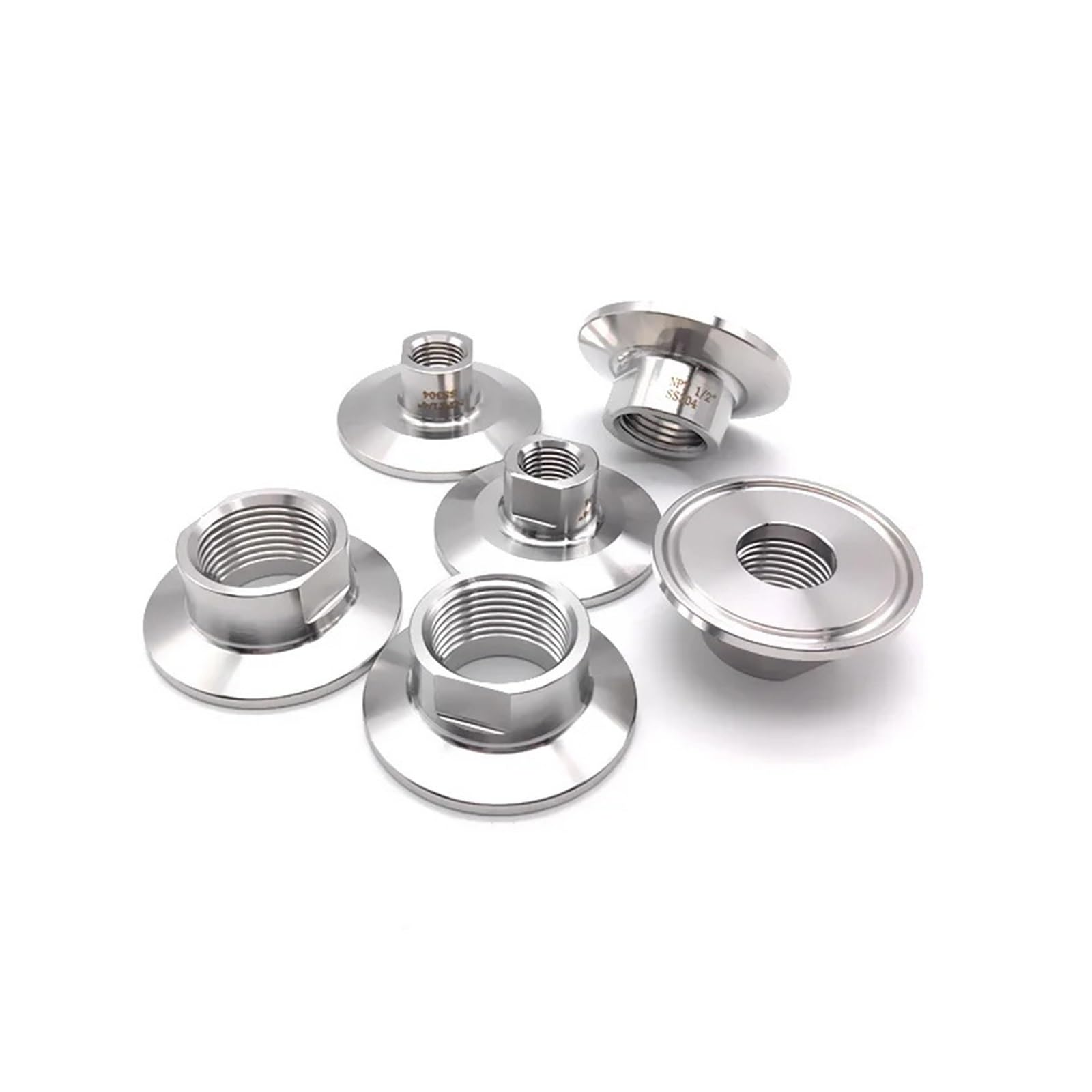 1 rosca hembra NPT de 3/4 pulgadas de acero inoxidable 304 con tres abrazaderas de 50,5 mm, aceite de agua casero