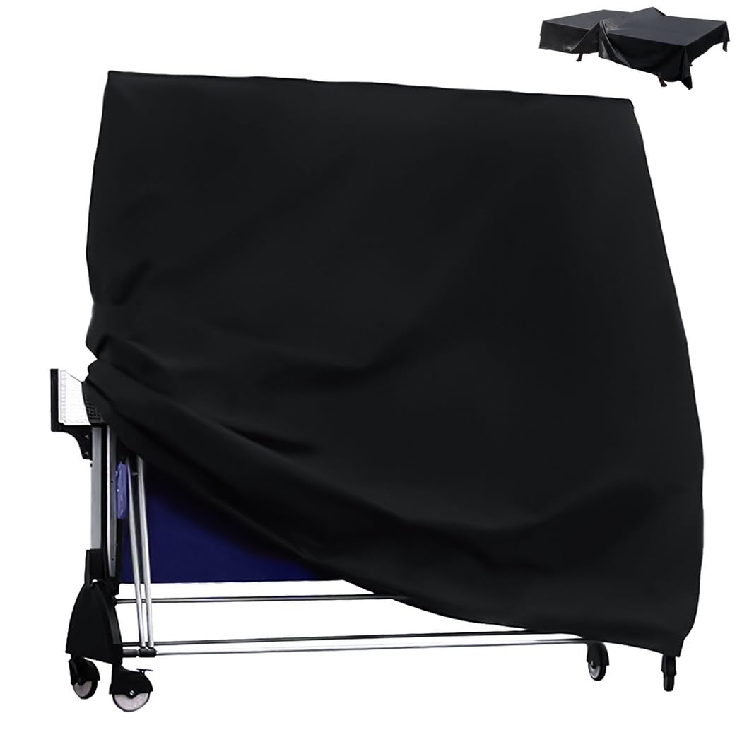 Copertura impermeabile per tavolo da ping pong, in taffetà di poliestere 210D, protezione in tessuto taffetà per tutte le condizioni atmosferiche, adatta a 180 x 160 x 70 cm per coperture di
