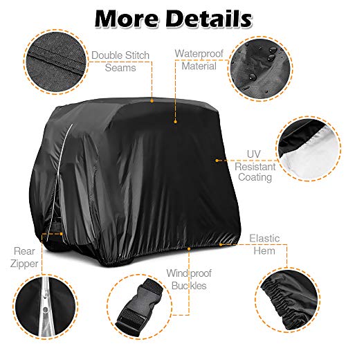 image for HOMEYA Golf Cart Cover,Waterproof Snowproof Golf Club Cover for 4 Pass