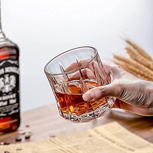 Image of LUXU Italian Premium Whiskey Glasses Set of 6, 360ml, Transparent, Drinking Whisky Glass Bar Glasses for Scotch, Bourbon, Liquor and Cocktail Drinks (x XCV-6)
