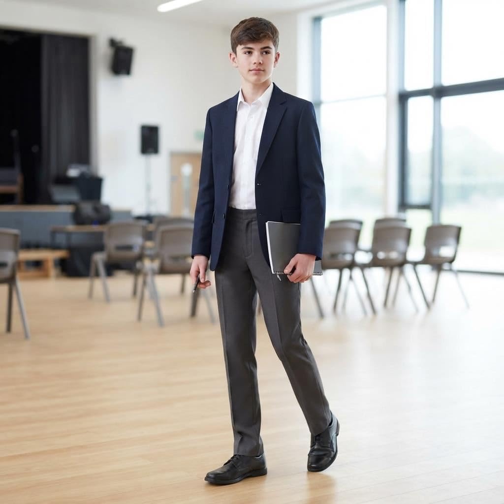 A2Z 4 Kids Boys School Trousers Teflon Coated Slim Fit Formal Uniform Pants