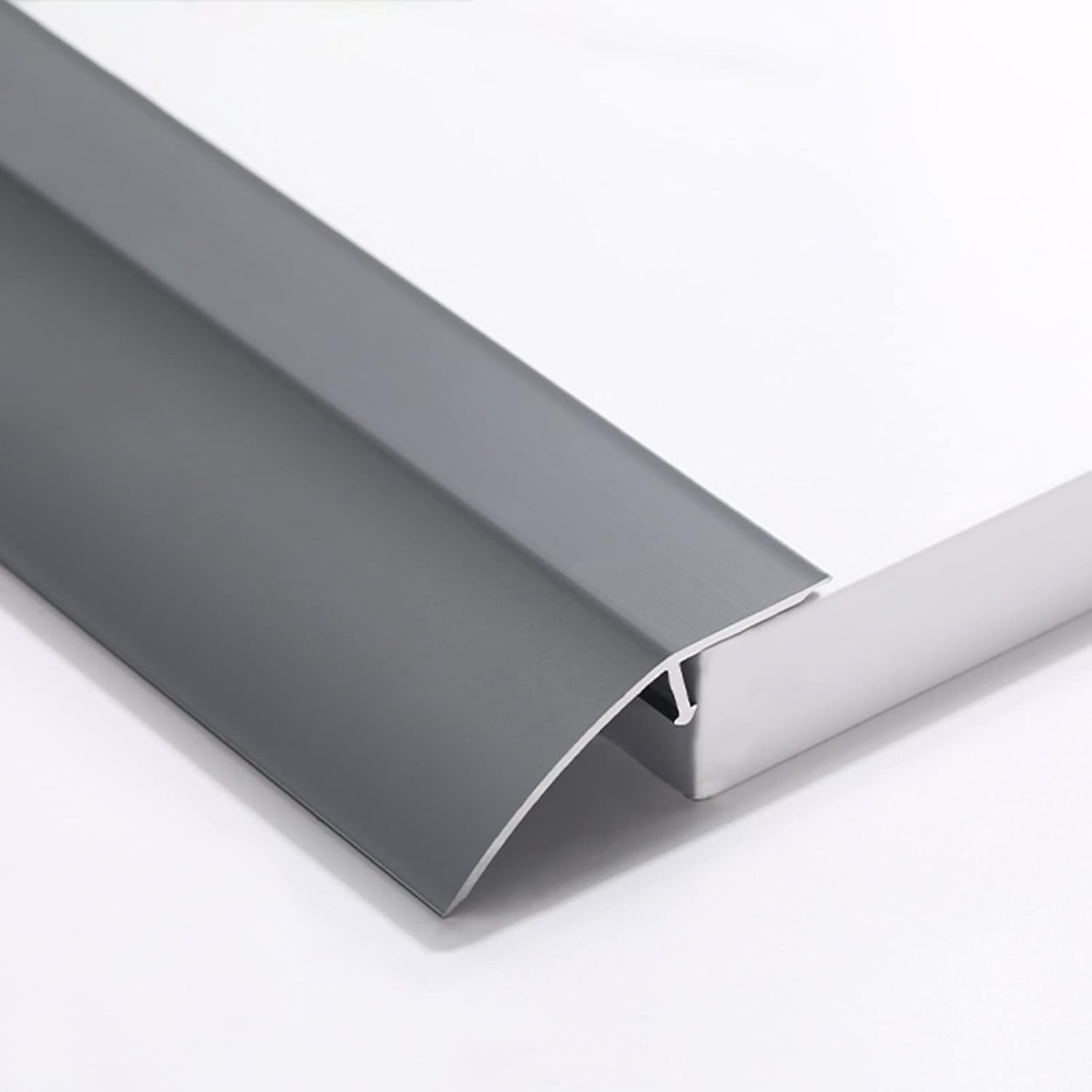 Remys Dark Grey Edging Trim Strip Wood To Tile,Transition Strip Flooring Transition Strips Carpet To Wood, Edge Decoration Wood To Laminate, Cuttable & Dirt-Resistant(Dark Grey)