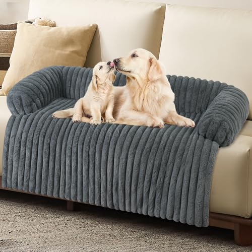 Luxurious Dog Couch Bed, Washable Calming Dog Couch Cover, Remova...
