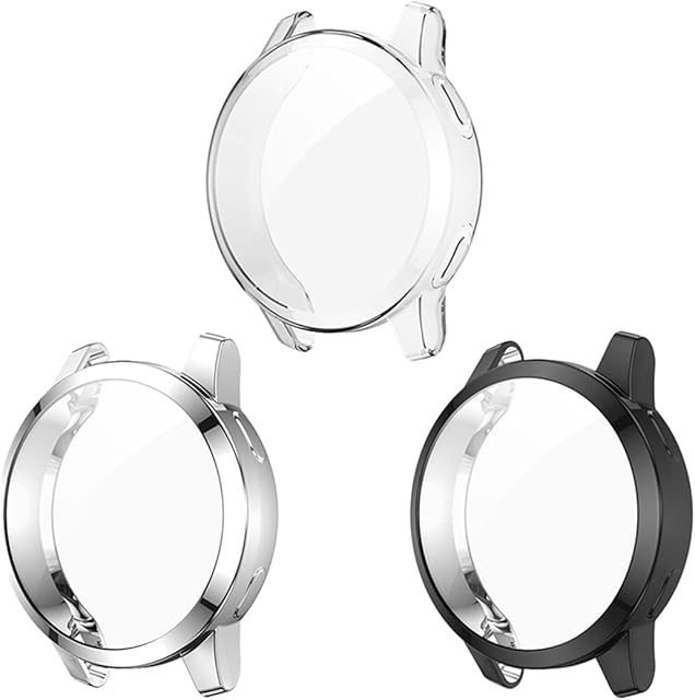 Bexido Case Screen Protector Compatible with Garmin Vivoactive 4S/Venu 2S 40mm, [3 Pack] All-Around TPU Protective Case Cover Soft Bumper Shell for Vivoactive 4S/Venu 2S(Not for Vivoactiv 4/Venu 2)
