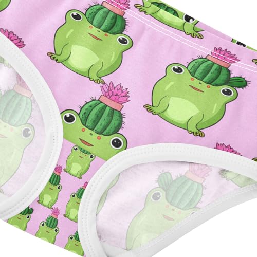 Cute Green Frogs Cactus Pot Toddler Girls's Underwear 2T 202c18044