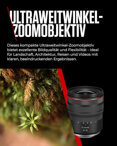 Canon-RF-Objektiv-14-35mm-F4L-IS-USM--Ultraweitwinkel-Zoom-mit-5-Stufen-Bildstabilisator-fuer-Landschaft-Architektur-Kompatibel-mit-EOS-R-System - Sparfuchs24.io - Preisvergleich & Top Angebote Online