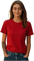 Camiseta Básica Feminina Lisa 100% Algodão Premium Confort