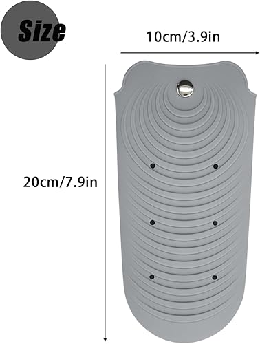 Miniatura 2 de Bolsa de silicona resistente al calor para herramientas de peinado del cabello, rizadores y planchas planas, cubierta de viaje antideslizante,