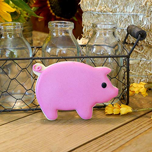 Pig, Sweet Cookie Crumbs Farm Animal Cookie Cutter Set, Large 3-Piece Set, Stainless Steel, Dishwasher Safe #TOP4