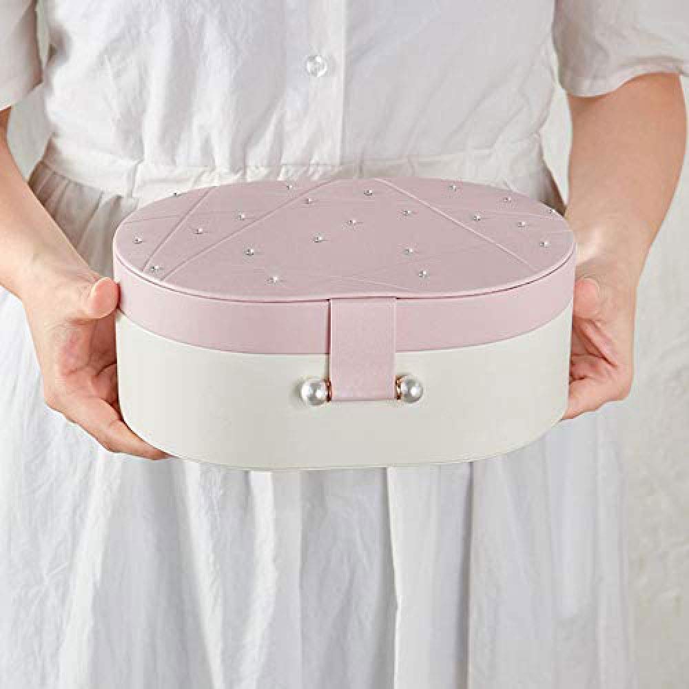 Schmuckschatulle - Schmuckschatulle für Frauen, Schmuckschatulle mit Fächern für Halsketten, Schmuck-Organizer mit Schloss, Schmuckhalter für Ohrringe, Armbänder, Ringe, Präsentationsgeschenke