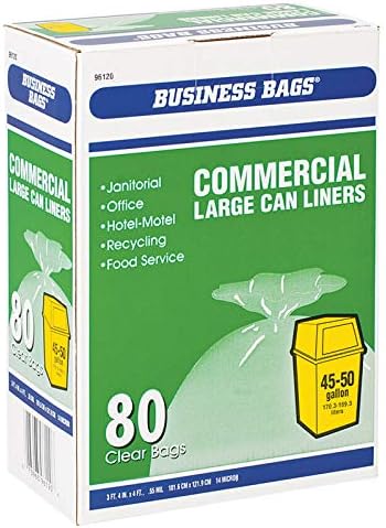 Berry Plastics 6033096 45-50 gal Commercial Drum & Can Liners Twist Tie - Pack of 80