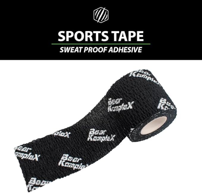 Bear Komplex Athletic Sports Tape, 4 or 12 Pack of Premium Adhesive Wrap, 5 cm Tape, Sweatproof, Breathable, and Non-Slip for Lifting, and Hook Grip, Hypoallergenic and Latex Free image 2