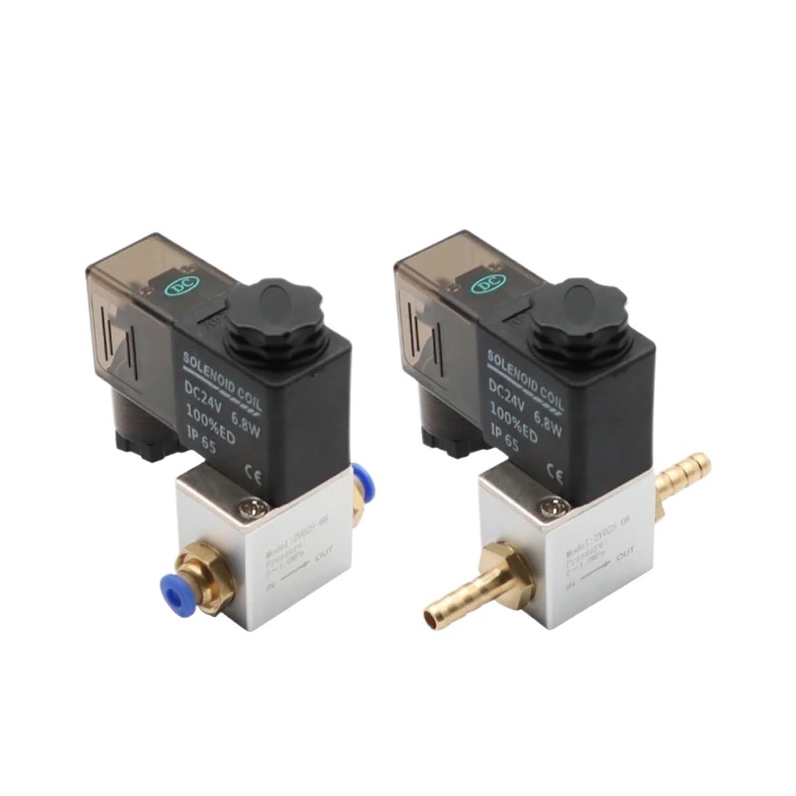 Électrovanne 2V025-08 DC 24V pour remplacer une vanne bloquée sur circuit pneumatique 1/4