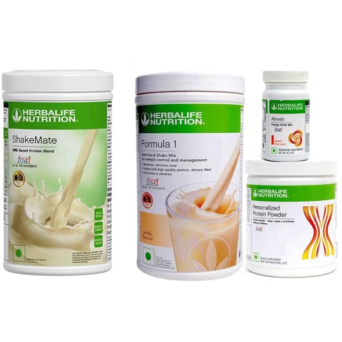 Buy Herbalife Nutrition Weight Loss Combo (F1 Vanilla 500g , Shakemate 500g, Protein 200g with