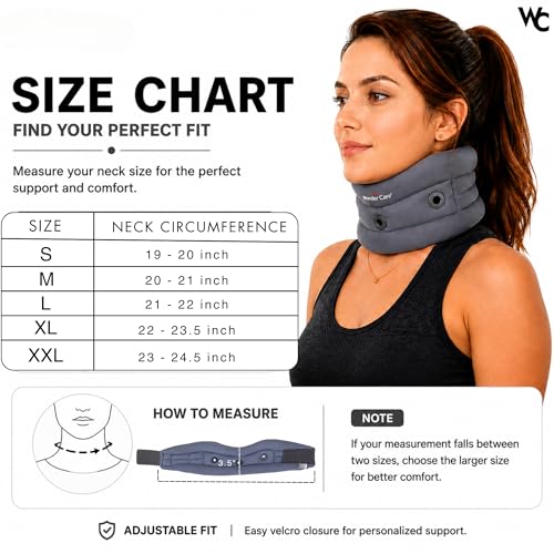 Image of Wonder Care WC- Soft Cervical Collar Adjustable Collar Neck Support Brace, Neck Support Soft Neck Collar Neck Brace for Neck Pain and Support for Women & Men- Medium