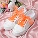 Shimmeroo 10 Pairs Ribbon Shoe Laces - Soft Silk Satin Shoelaces Snow Yarn Fashion Ribbon Shoestrings Fashion Colorful Shoe Ties for Sneakers Women Canvas Leather Shoes Skate DIY