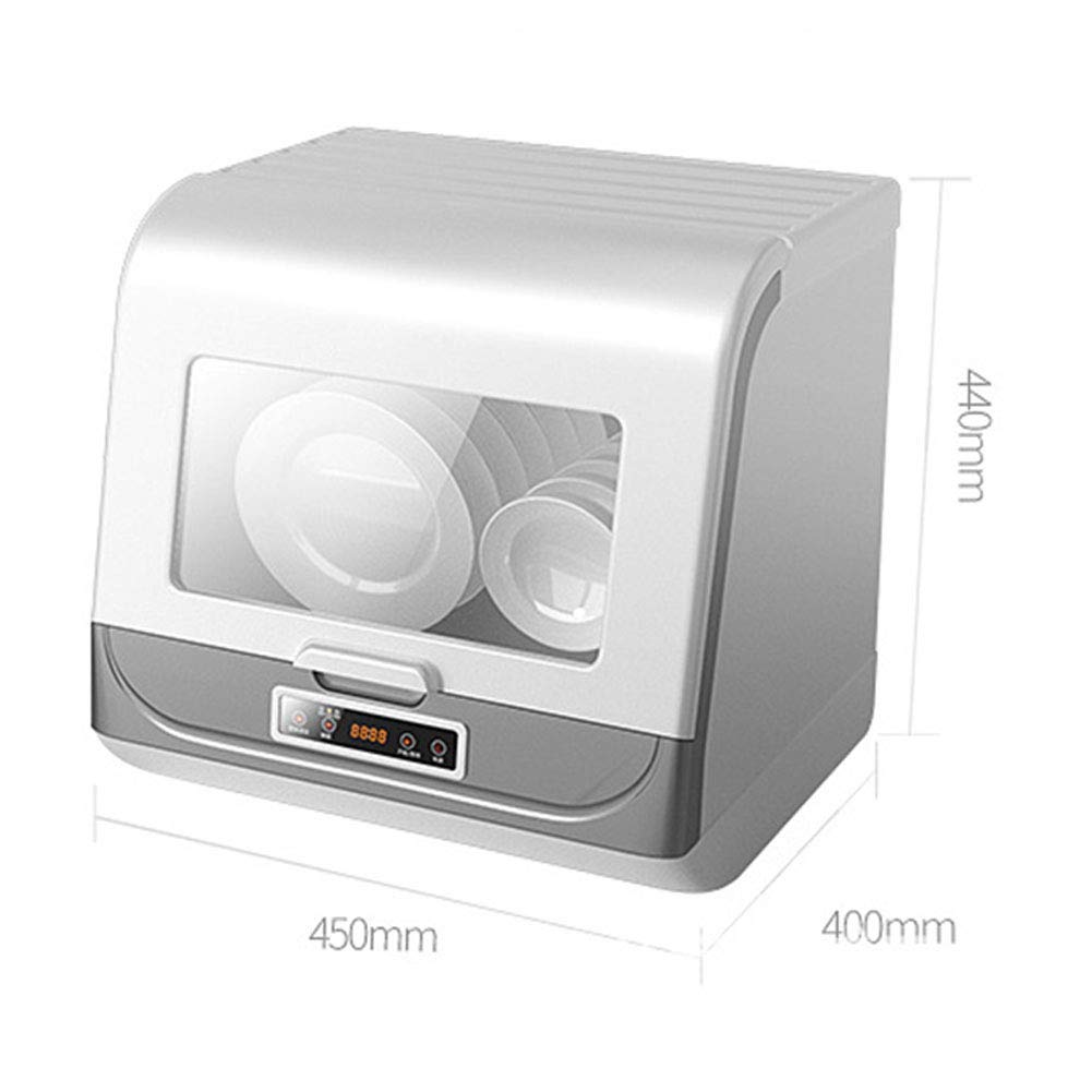 Table Top Lave-Vaisselle Compact Portable Mini Lave-Vaisselle Affichage LED, Comptoir 6 Places Efficacité énergétique, Séchage Intelligent, EA