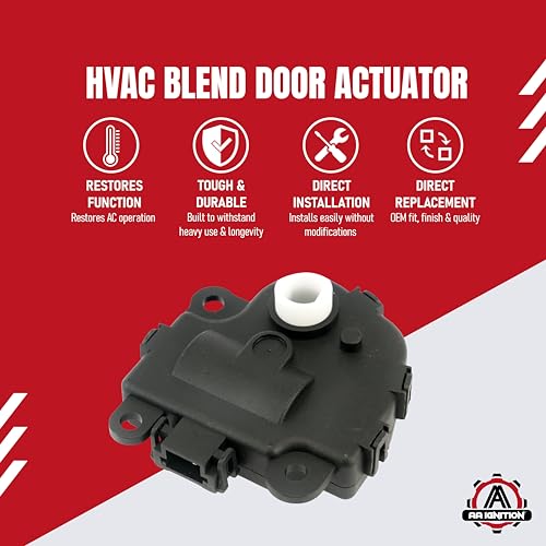 Image of HVAC Air Blend Door Actuator Heater - Compatible with Chevrolet Impala 2004-2013 Vehicles - 1573517, 1574122, 15844096, 22754988, 52409974, 604-108, 15-74122, 604108 - Temperature Air Door Impala