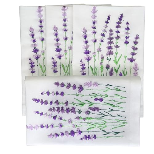 Cloth Napkins Set of 4 with Lavender Design