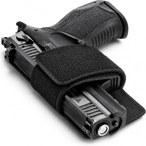 M-Tac Gun Holster for Concealed Carry - CCW Concealed Carry Holster for Men and Women - Cordura Pistol Holster for Fanny, Backpack, Vest (Black)