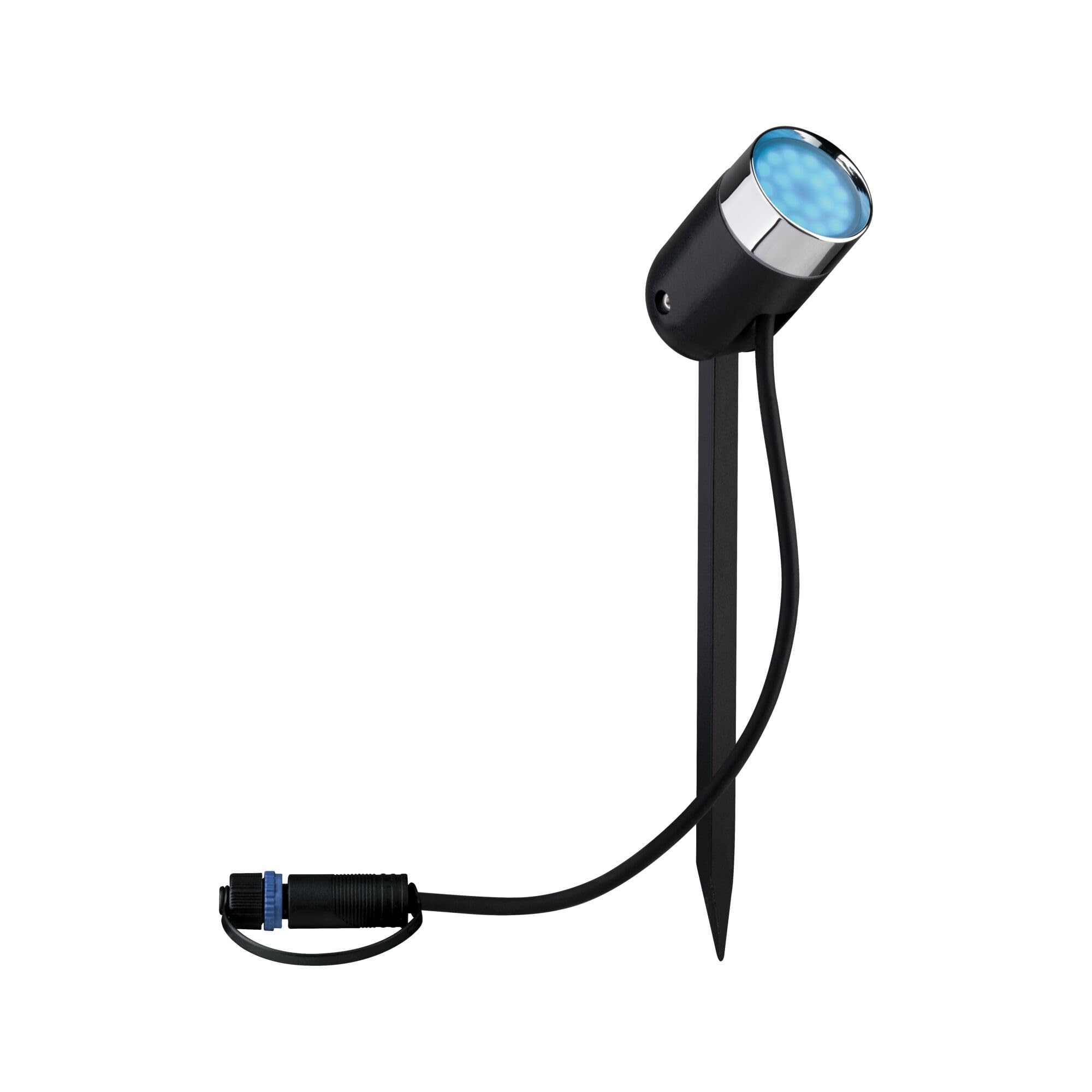 Paulmann 94283 Luminaire d'extérieur LED Plug & Shine ZigBee Spot Pike RGBW incl. 1x4,5 watts gradable IP44 Anthracite Éclairage de jardin plastique Blanc chaud 3000 K