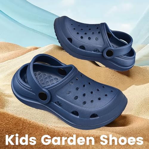 Image of vibdiv Boys Girls Clogs Kids Garden Shoes Unisex Child Cartoon Slides Sandals Beach Slipper Indoor Outdoor(Toddler /Little Kids /Big Kids)