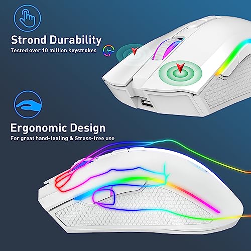 Ratón inalámbrico para juegos ergonómico ideal para partidas nocturnas en casa 5