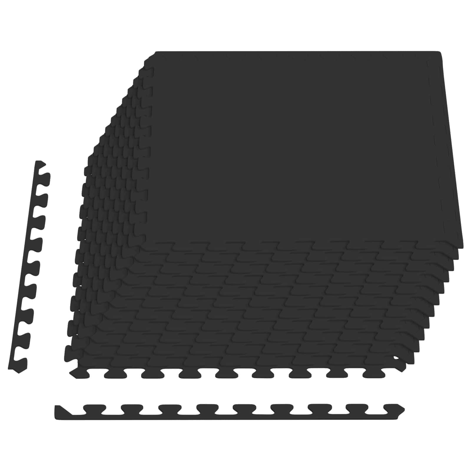 Mata podłogowa 12 sztuk czarna 4,32 m² pianka EVA puzzle