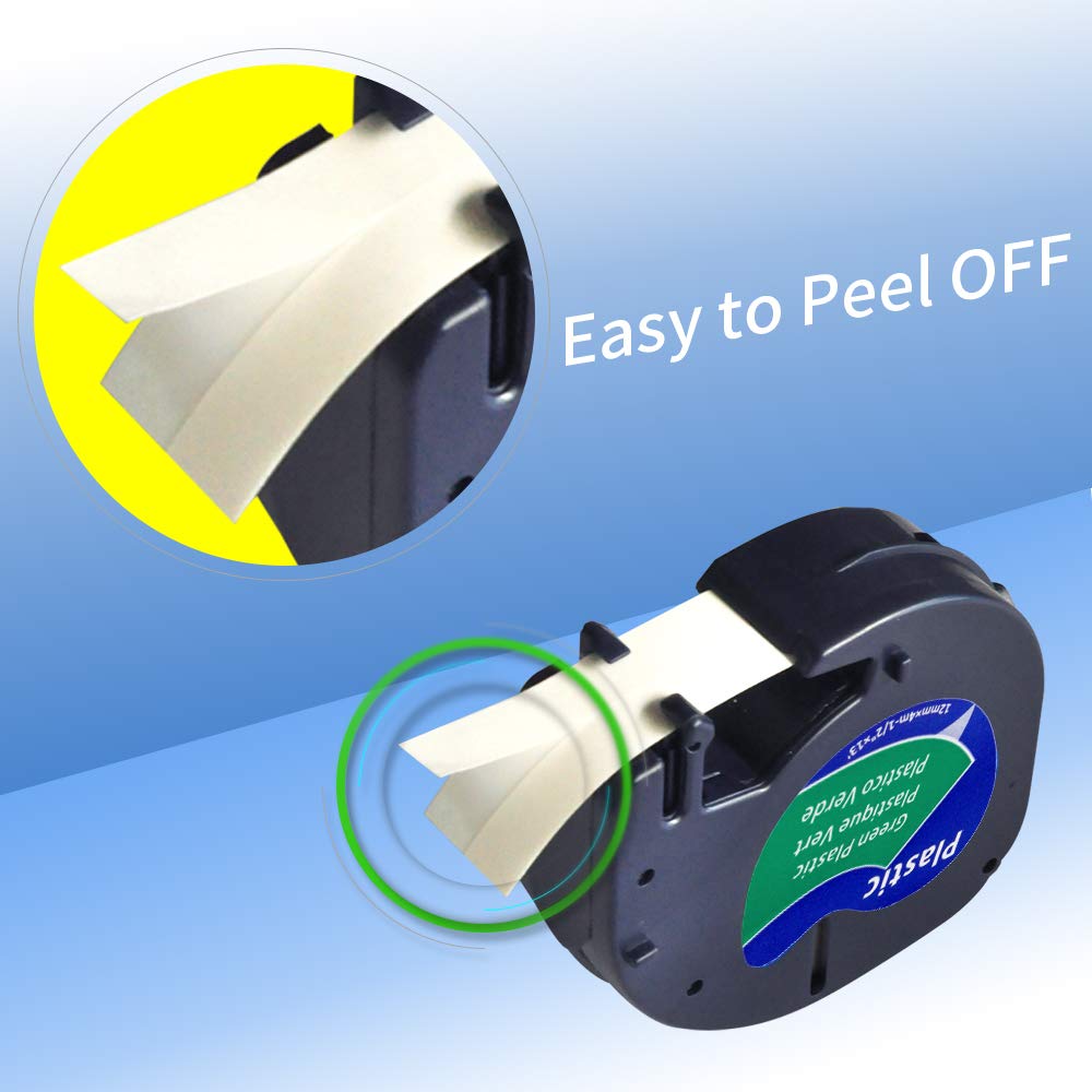 Label Orison 91204 91334 LetraTag Label Tape Plastic Compatible with Dymo Label Maker Refills LT100H LT100T QX50 - Image 4