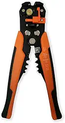 QD, Descascador de fios, desencapador de cabos de 20 cm auto-ajustável, crimpador automático 3 em 1, ferramenta de descascar cabos, ferramenta de descascar fios automática, alicate de descascar fios - Laranja