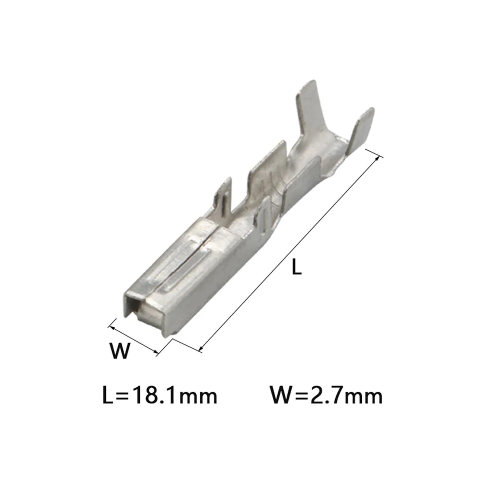 100 pines de inserción de terminales hembra de cobre de 2,0 mm para automóviles DJ623-2 x 0,6 A