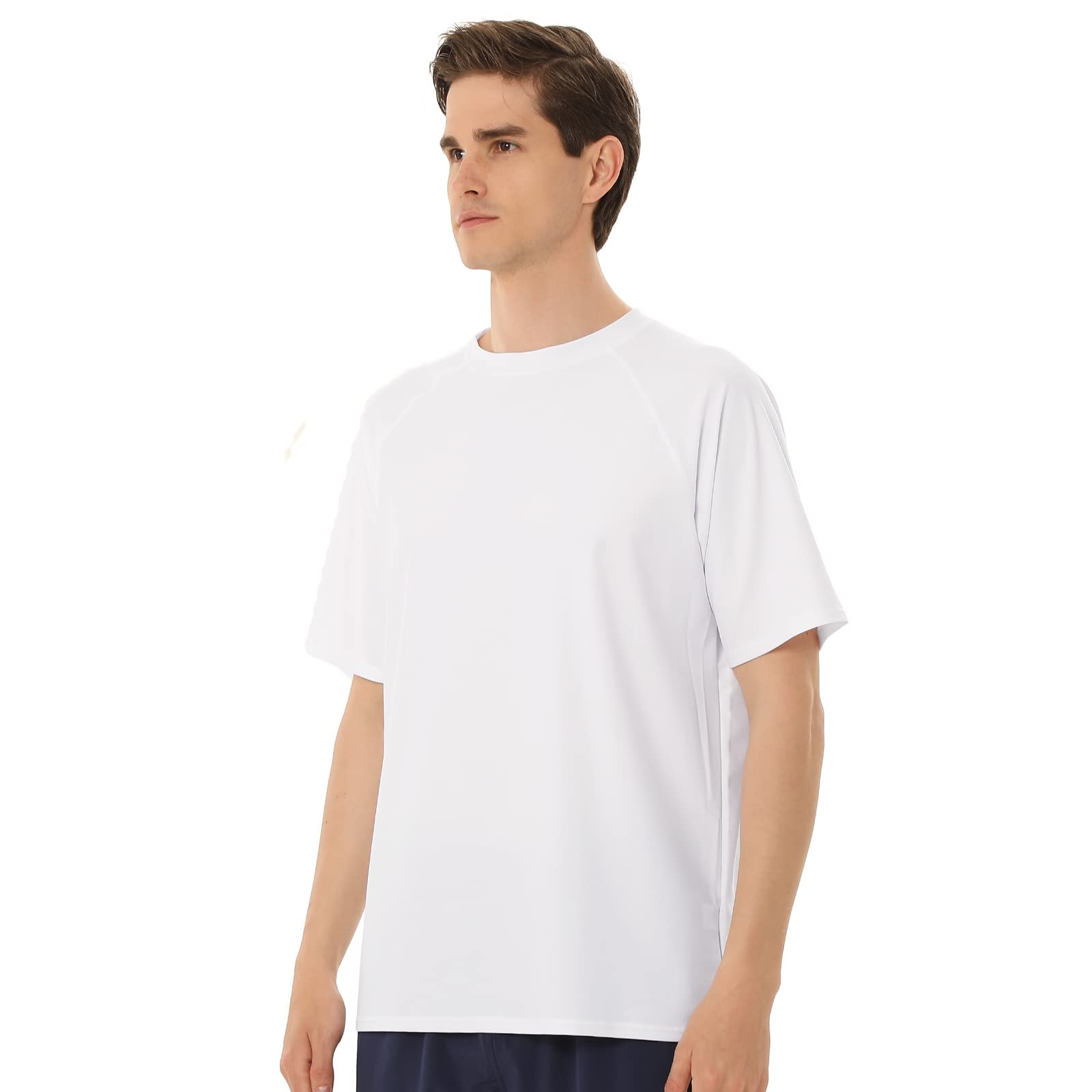 Maglietta Anti UV Uomo Rash Guard a Manica Corta Costume da Bagno UPF 50+ Protezione Solare T Shirt Asciugatura Rapida