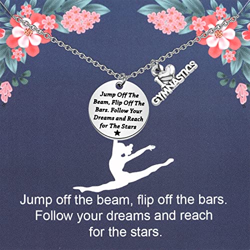 Collar de gimnasia y joyería de acero inoxidable para niñas