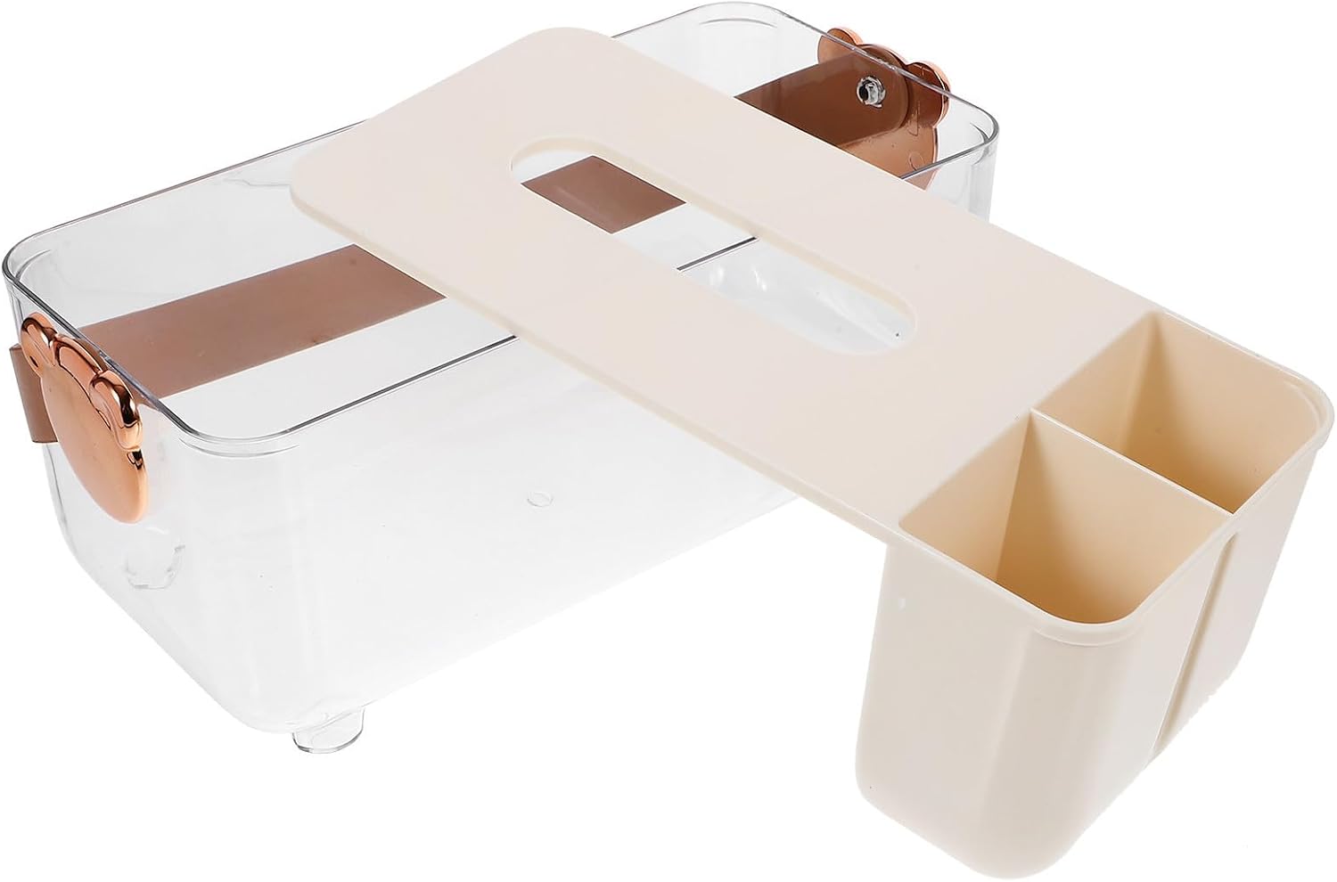 Multifunction Tissue Holder Desktop Tissue Box with Leather Handle