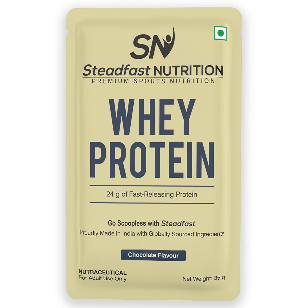 Steadfast Nutrition Whey Protein Fast Releasing Protein Concentrate Enhancing Muscle Recovery Chocolate Flavour (30, Chocolate)