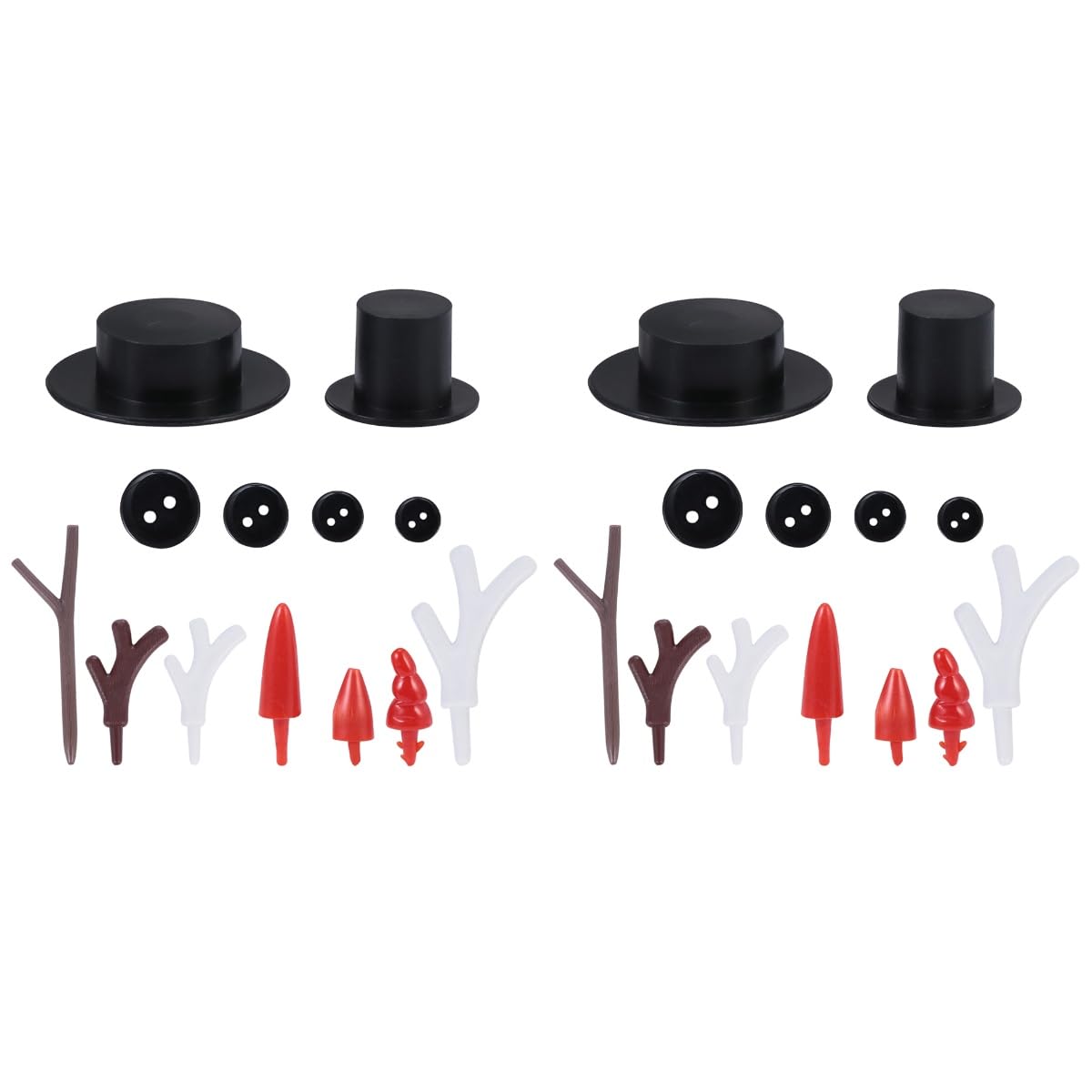 PRETYZOOM 2 Sätze Handgefertigte Accessoires Schnee Winterferien Weihnachtsschmuck Für Baum Weihnachtsdekorationen Winterdeko Weihnachts Party Geschenkidee Plastik 302 Stück * 2