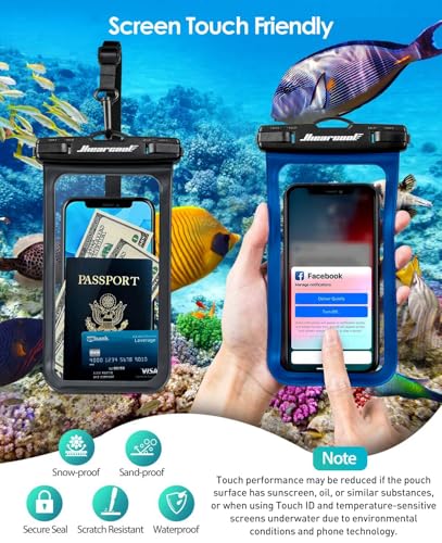 image for Hiearcool Waterproof Phone Pouch,Universal Waterproof Phone Case Dry B