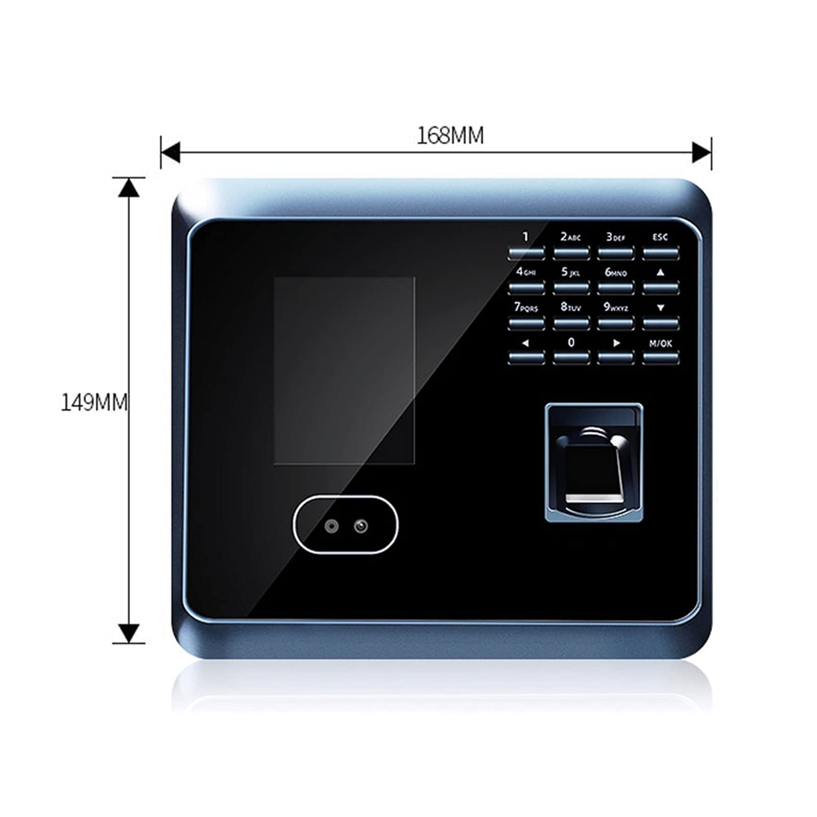 Control Horario Empleados, WiFi TCP/IP USB Huella Digital Facial RFID Tarjeta Empleado Tiempo de Asistencia Máquina Tiempo de Tiempo Reloj Recorder Sistema de grabación(UF100Plus ID)