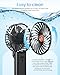 Portable Handheld Mini Fan Rechargeable: Small Hand Personal Foldable Fans 180° Adjustable 4 Speed Wind Cooling Air for Travel Face lash Indoor Outdoor Office Camping Household Women Men Kid Black