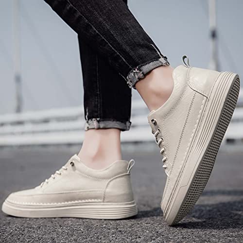 Image of CERYTHRINA Elevator Shoes for Men - Height Increasing Sneakers, 2.5 Inches Taller, Leather Casual Shoes with Height Increase Insoles