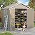 VONZOY Outdoor Storage Shed, 8x6 FT Resin Shed with Floor and Lockable Door, Window & Vents, Tool Sheds & Outdoor Storage for Bike, Garden Accessories, Tools, Waterproof (Light Brown)